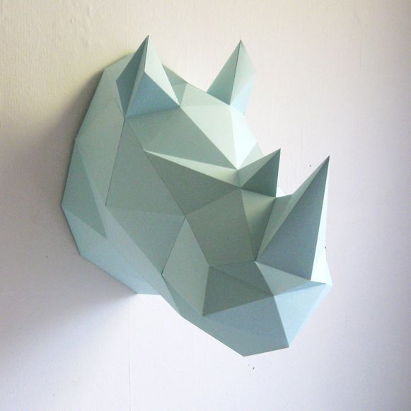 Assembli neushoorn paper kit DIY